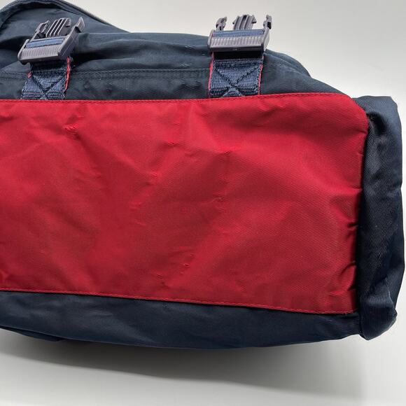 Vintage 90s Tommy Hilfiger Navy Red Messenger Bag Embroidered Logo - Picture 9 of 10